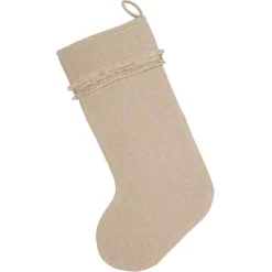 VHC Brands 20 In. Cotton Burlap Vintage Antique Creme White Farmhouse Christmas Decor Stocking -Alpine Corporation Shop vhc brands christmas stockings 42445 c3 1000