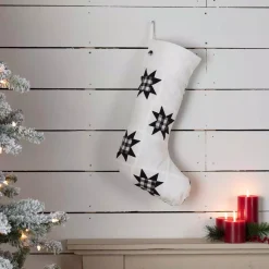 VHC Brands 20 In. Cotton Black Emmie Farmhouse Christmas Decor Patch Stocking 7 VHC Brands 20 In. Cotton Black Emmie Farmhouse Christmas Decor Patch Stocking -Alpine Corporation Shop vhc brands christmas stockings 42500 31 1000