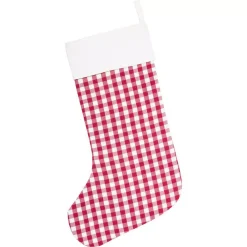 VHC Brands 20 In. Cotton Red Emmie Farmhouse Christmas Decor Patch Stocking -Alpine Corporation Shop vhc brands christmas stockings 42501 c3 1000