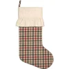 VHC Brands 20 In. Hollis Ivory White Farmhouse Christmas Decor Plaid Stocking -Alpine Corporation Shop vhc brands christmas stockings 42532 64 1000