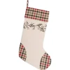 VHC Brands 20 In. Hollis Ivory White Farmhouse Christmas Decor Stenciled Stocking -Alpine Corporation Shop vhc brands christmas stockings 42541 64 1000