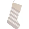 VHC Brands 20 In. Cotton/Felt Grey Margot Farmhouse Christmas Decor Stocking -Alpine Corporation Shop vhc brands christmas stockings 42568 64 1000