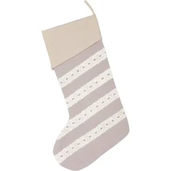 VHC Brands 20 In. Cotton/Felt Grey Margot Farmhouse Christmas Decor Stocking -Alpine Corporation Shop vhc brands christmas stockings 42568 c3 1000