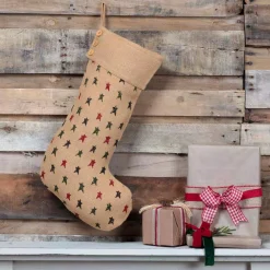 VHC Brands 20 In. Jute Primitive Star Natural Tan Farmhouse Christmas Decor Jute Stocking -Alpine Corporation Shop vhc brands christmas stockings 42594 31 1000