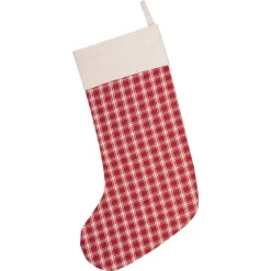 VHC Brands 20 In. Cotton Red Plaid Christmas Farmhouse Decor Stocking 6 VHC Brands 20 In. Cotton Red Plaid Christmas Farmhouse Decor Stocking -Alpine Corporation Shop vhc brands christmas stockings 42595 c3 1000