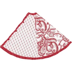 VHC Brands 50 In. Natalia Cherry Red Farmhouse Christmas Decor Tree Skirt 8 VHC Brands 50 In. Natalia Cherry Red Farmhouse Christmas Decor Tree Skirt -Alpine Corporation Shop vhc brands christmas tree skirts collars 26580 4f 1000