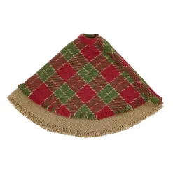 VHC Brands 21 In. Robert Barn Red Rustic Christmas Decor Mini Tree Skirt -Alpine Corporation Shop vhc brands christmas tree skirts collars 28792 4f 1000