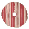 VHC Brands 21 In. Vintage Stripe Candy Apple Red Farmhouse Christmas Decor Mini Tree Skirt
