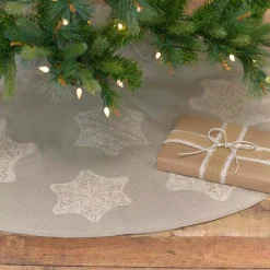VHC Brands 48 In. Ingrid Ash Grey Farmhouse Christmas Decor Tree Skirt -Alpine Corporation Shop vhc brands christmas tree skirts collars 32018 31 1000