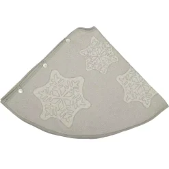 VHC Brands 48 In. Ingrid Ash Grey Farmhouse Christmas Decor Tree Skirt -Alpine Corporation Shop vhc brands christmas tree skirts collars 32018 4f 1000