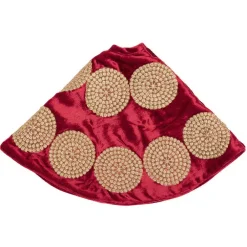 VHC Brands 21 In. Red Memories Glam Christmas Decor Mini Tree Skirt 8 VHC Brands 21 In. Red Memories Glam Christmas Decor Mini Tree Skirt -Alpine Corporation Shop vhc brands christmas tree skirts collars 32022 4f 1000