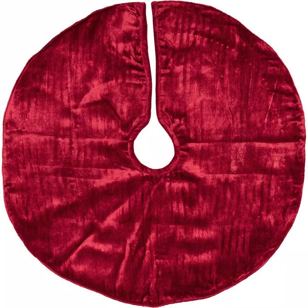 VHC Brands 21 In. Red Memories Glam Christmas Decor Mini Tree Skirt 4 VHC Brands 21 In. Red Memories Glam Christmas Decor Mini Tree Skirt - Image 2