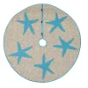 VHC Brands 55 In. Nerine Robin Egg Blue Coastal Christmas Decor Tree Skirt