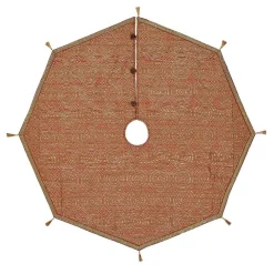 VHC Brands 48 In. Soleil Candy Apple Red Glam Christmas Decor Tree Skirt