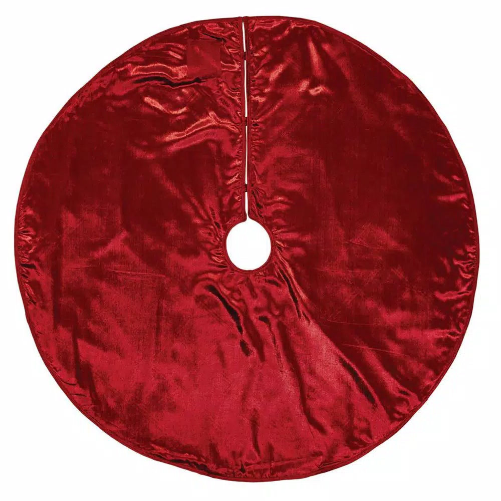 VHC Brands 48 In. Tristan Cherry Red Traditional Christmas Decor Tree Skirt 4 VHC Brands 48 In. Tristan Cherry Red Traditional Christmas Decor Tree Skirt - Image 2