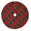 VHC Brands 55 In. Tristan Cherry Red Traditional Christmas Decor Tree Skirt