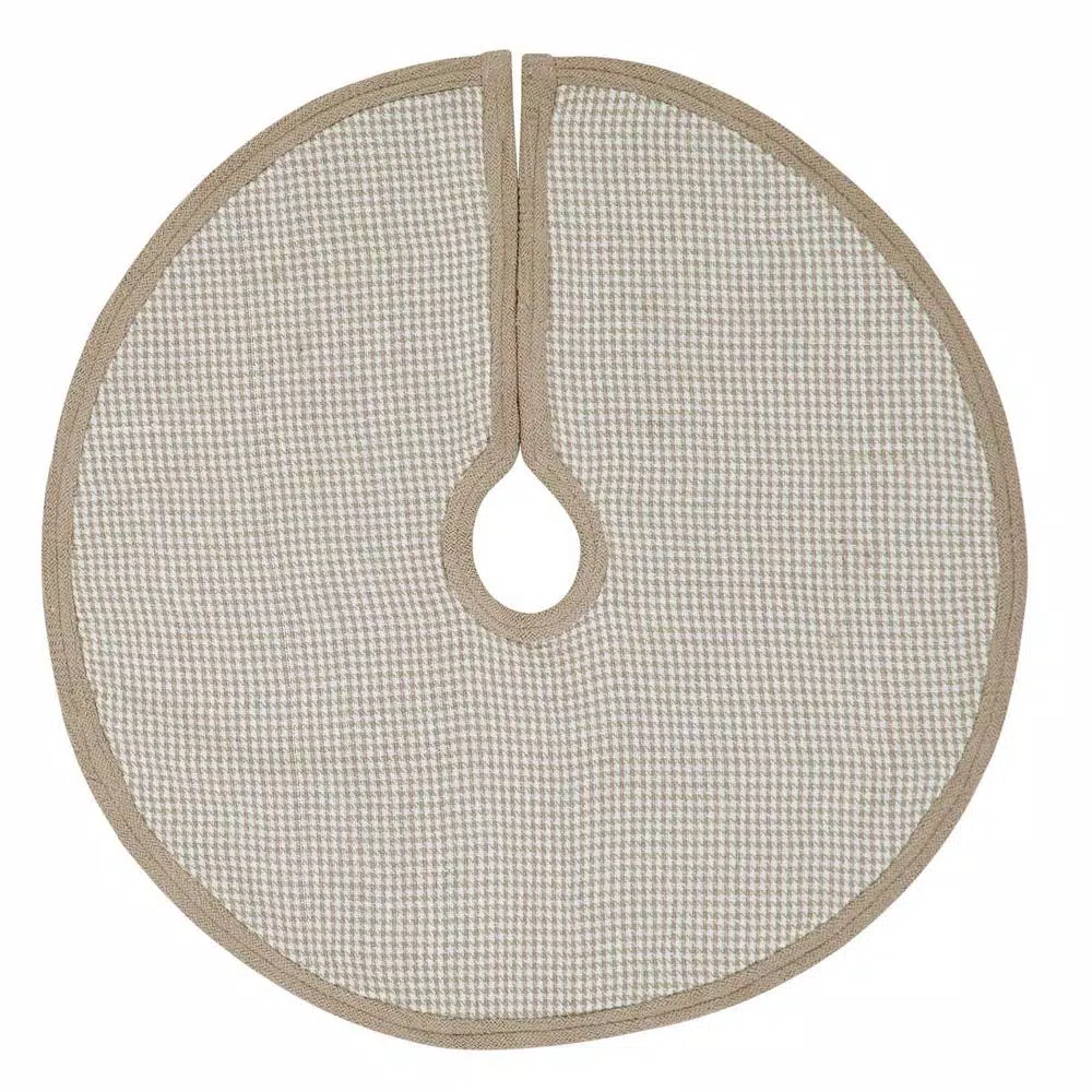 VHC Brands 21 In. Pearlescent Natural Tan Coastal Christmas Decor Mini Tree Skirt 4 VHC Brands 21 In. Pearlescent Natural Tan Coastal Christmas Decor Mini Tree Skirt - Image 2