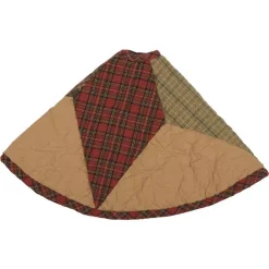 VHC Brands 21 In. Tea Star Dark Tan Traditional Christmas Decor Mini Tree Skirt -Alpine Corporation Shop vhc brands christmas tree skirts collars 38095 4f 1000