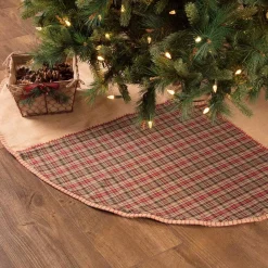 VHC Brands 55 In. Clement Natural Tan Rustic Christmas Decor Tree Skirt -Alpine Corporation Shop vhc brands christmas tree skirts collars 42436 31 1000