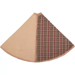 VHC Brands 55 In. Clement Natural Tan Rustic Christmas Decor Tree Skirt -Alpine Corporation Shop vhc brands christmas tree skirts collars 42436 4f 1000