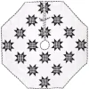 VHC Brands 60 In. Black Emmie Farmhouse Christmas Decor Patchwork Tree Skirt -Alpine Corporation Shop vhc brands christmas tree skirts collars 42505 64 1000