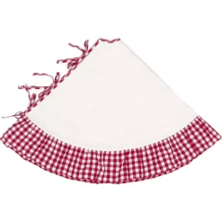VHC Brands 48 In. Red Emmie Farmhouse Christmas Decor Ruffled Tree Skirt 8 VHC Brands 48 In. Red Emmie Farmhouse Christmas Decor Ruffled Tree Skirt -Alpine Corporation Shop vhc brands christmas tree skirts collars 42517 4f 1000