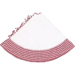 VHC Brands 60 In. Red Emmie Farmhouse Christmas Decor Ruffled Tree Skirt 8 VHC Brands 60 In. Red Emmie Farmhouse Christmas Decor Ruffled Tree Skirt -Alpine Corporation Shop vhc brands christmas tree skirts collars 42519 4f 1000