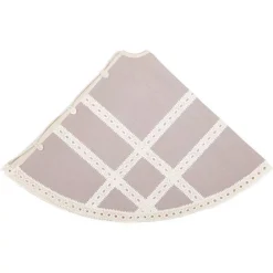 VHC Brands 48 In. Grey Margot Farmhouse Christmas Decor Tree Skirt -Alpine Corporation Shop vhc brands christmas tree skirts collars 42572 4f 1000