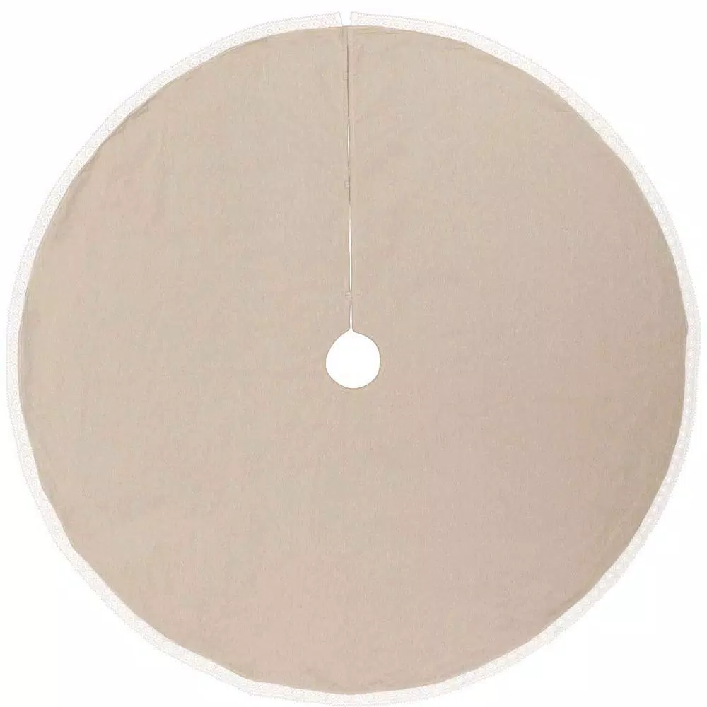 VHC Brands 55 In. Red Margot Farmhouse Christmas Decor Tree Skirt 4 VHC Brands 55 In. Red Margot Farmhouse Christmas Decor Tree Skirt - Image 2