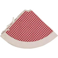 VHC Brands 48 In. Red Plaid Christmas Farmhouse Decor Tree Skirt -Alpine Corporation Shop vhc brands christmas tree skirts collars 42597 4f 1000