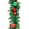Village Lighting Company 9 Ft. Pre-Lit LED Christmas Cheer Garland 2 Village Lighting Company 9 Ft. Pre-Lit LED Christmas Cheer Garland -Alpine Corporation Shop village lighting company christmas garland v 20708 64 1000