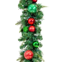 Village Lighting Company 9 Ft. Pre-Lit LED Christmas Cheer Garland