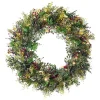 Village Lighting Company 30 In. Pre-Lit LED Christmas Boxwood And Berry Wreath -Alpine Corporation Shop village lighting company christmas wreaths v 11109 64 1000
