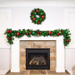 Village Lighting Company 24 In. Red And Green Christmas Cheer Wreath 11 Village Lighting Company 24 In. Red And Green Christmas Cheer Wreath -Alpine Corporation Shop village lighting company christmas wreaths v 20707 44 1000
