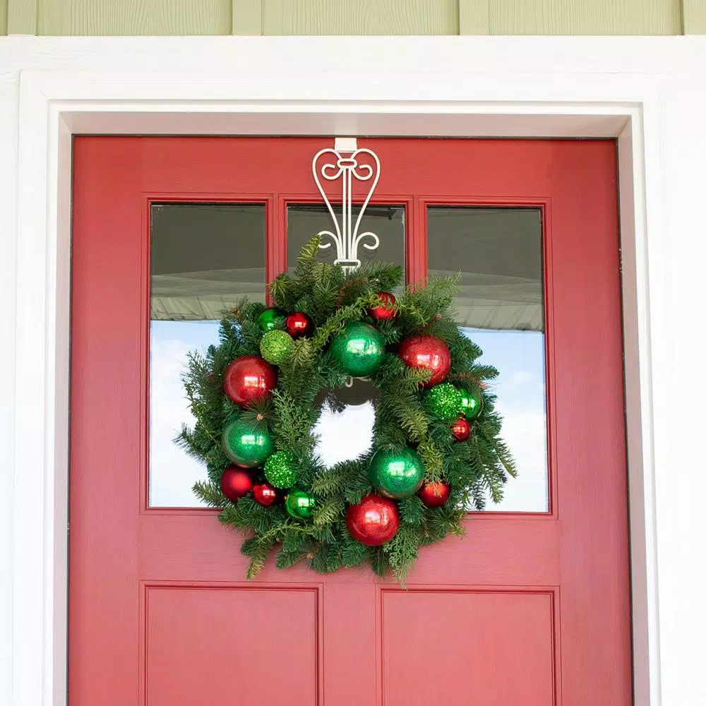 Village Lighting Company 24 In. Red And Green Christmas Cheer Wreath 4 Village Lighting Company 24 In. Red And Green Christmas Cheer Wreath - Image 2