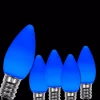 Wintergreen Lighting OptiCore C7 LED Blue Smooth/Opaque Christmas Light Bulbs (25-Pack) -Alpine Corporation Shop wintergreen lighting christmas light bulbs 74030 64 1000