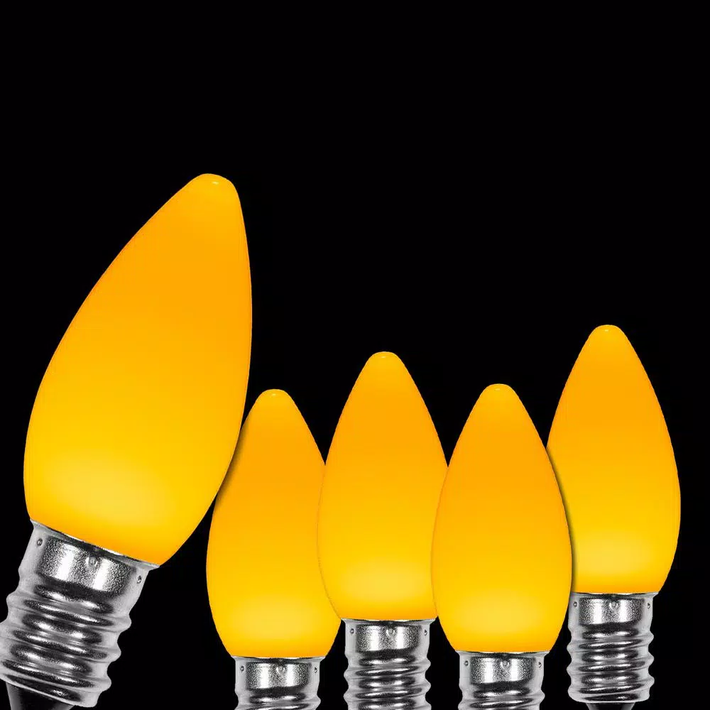 Wintergreen Lighting OptiCore C7 LED Gold Smooth/Opaque Christmas Light Bulbs (25-Pack) 3 Wintergreen Lighting OptiCore C7 LED Gold Smooth/Opaque Christmas Light Bulbs (25-Pack)