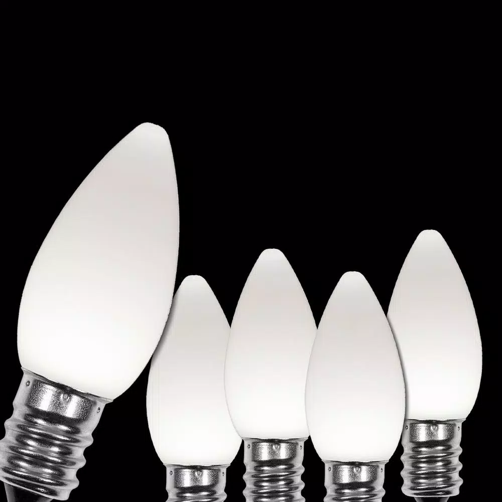Wintergreen Lighting OptiCore C7 LED Cool White Smooth/Opaque Christmas Light Bulbs (25-Pack) 3 Wintergreen Lighting OptiCore C7 LED Cool White Smooth/Opaque Christmas Light Bulbs (25-Pack)