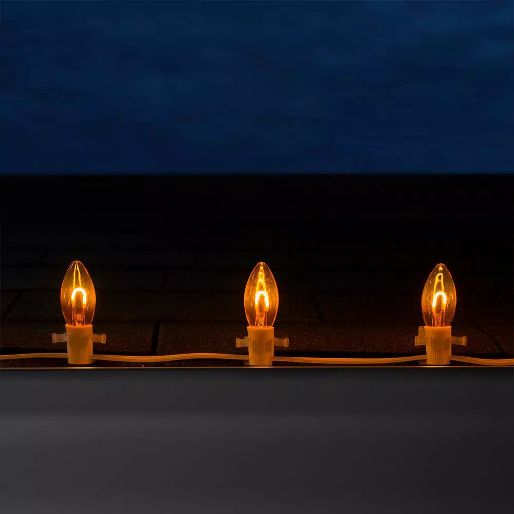 Wintergreen Lighting FlexFilament C9 LED Shatterproof Orange Vintage Edison Christmas Light Bulbs (5-Pack) 6 Wintergreen Lighting FlexFilament C9 LED Shatterproof Orange Vintage Edison Christmas Light Bulbs (5-Pack) - Image 4