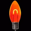 Wintergreen Lighting FlexFilament C9 LED Shatterproof Orange Vintage Edison Christmas Light Bulbs (5-Pack)