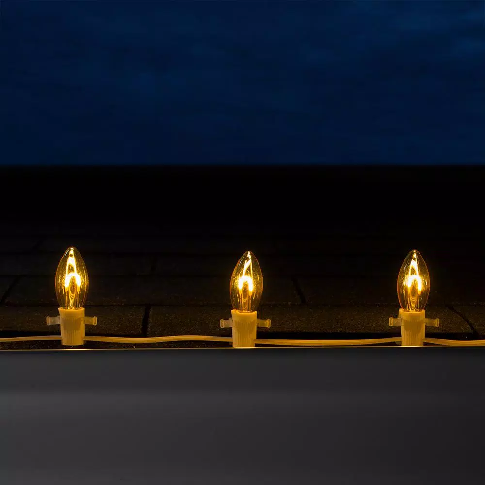 Wintergreen Lighting FlexFilament C9 LED Shatterproof Gold Vintage Edison Christmas Light Bulbs (5-Pack) 6 Wintergreen Lighting FlexFilament C9 LED Shatterproof Gold Vintage Edison Christmas Light Bulbs (5-Pack) - Image 4