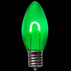 Wintergreen Lighting FlexFilament C9 LED Shatterproof Green Vintage Edison Christmas Light Bulbs (5-Pack)
