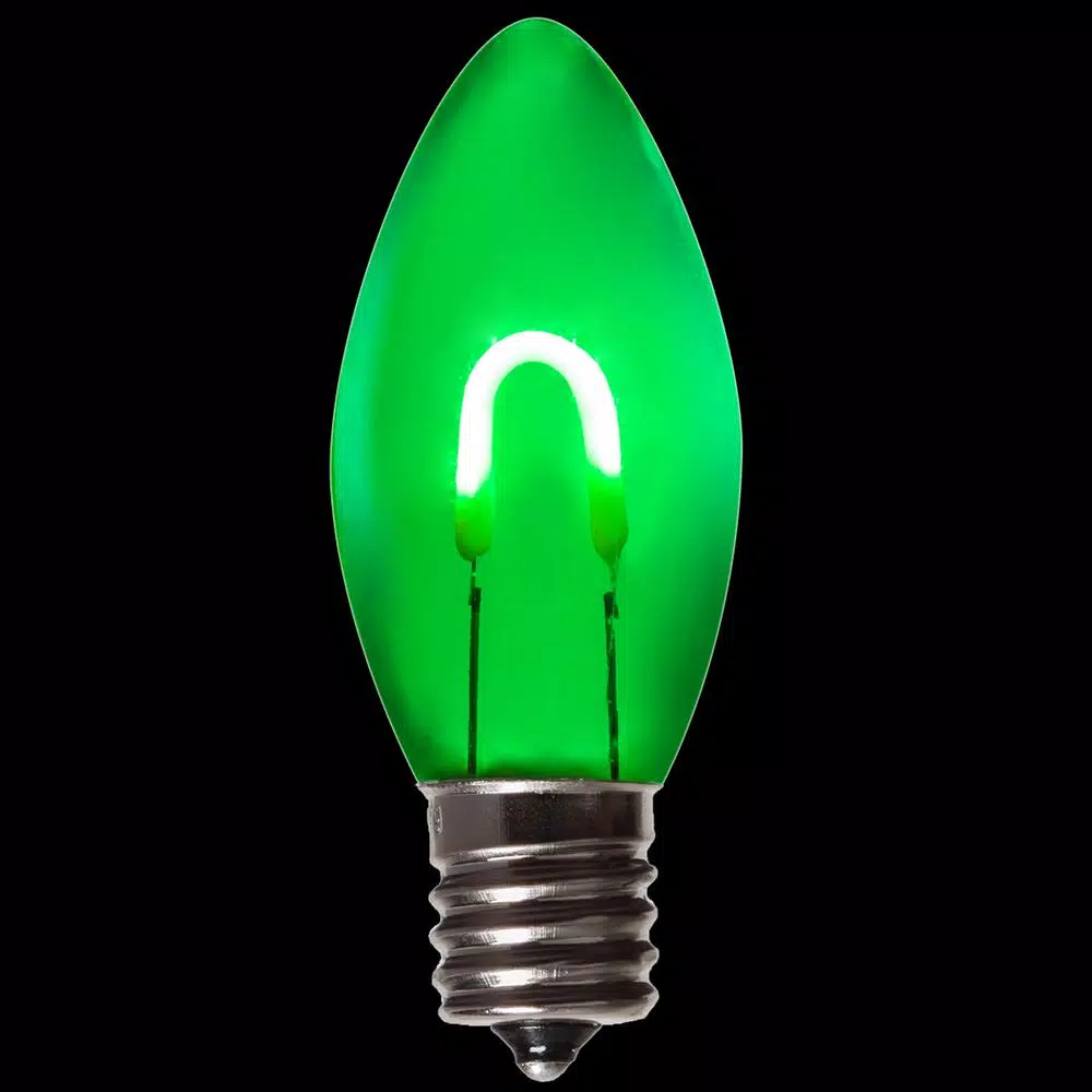 Wintergreen Lighting FlexFilament C9 LED Shatterproof Green Vintage Edison Christmas Light Bulbs (5-Pack) 3 Wintergreen Lighting FlexFilament C9 LED Shatterproof Green Vintage Edison Christmas Light Bulbs (5-Pack)