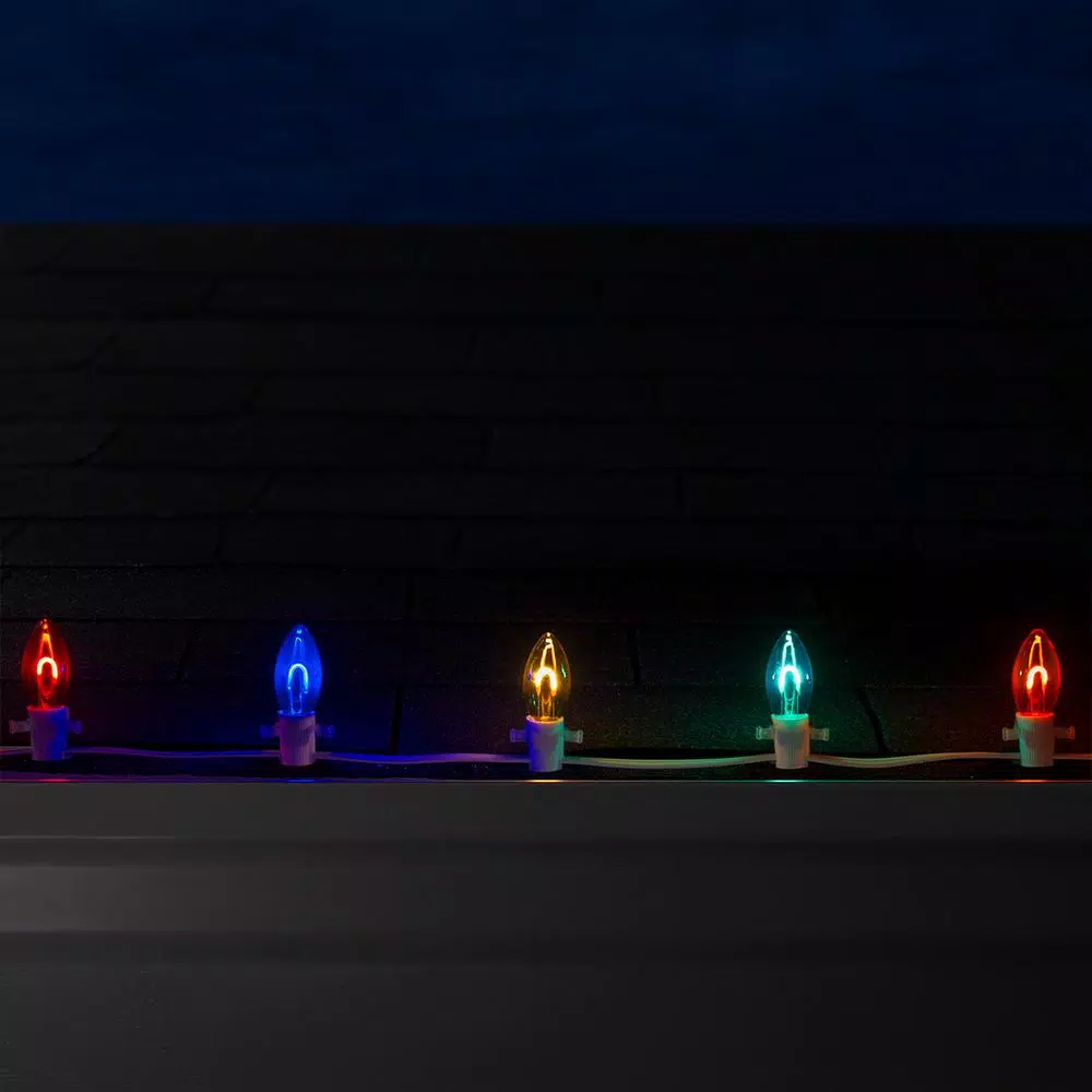 Wintergreen Lighting FlexFilament C9 LED Shatterproof Multi-Color Vintage Edison Christmas Light Bulbs (5-Pack) 6 Wintergreen Lighting FlexFilament C9 LED Shatterproof Multi-Color Vintage Edison Christmas Light Bulbs (5-Pack) - Image 4