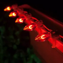 Wintergreen Lighting FlexFilament C9 LED Shatterproof Red Vintage Edison Christmas Light Bulbs (5-Pack) -Alpine Corporation Shop wintergreen lighting christmas light bulbs 80680 4f 1000