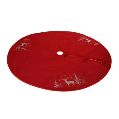 Xia Home Fashions 56 In. Deer In Snowing Forest Round Christmas Tree Skirt In Red 7 Xia Home Fashions 56 In. Deer In Snowing Forest Round Christmas Tree Skirt In Red -Alpine Corporation Shop xia home fashions christmas tree skirts collars xd1890556roundtsred 1f 1000